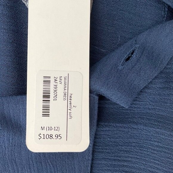 New Soft Surrounding Medium Tall Navy Savanna Maxi Dress Crepe soft - Picture 6 of 16